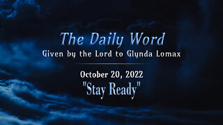 Daily Word * 10.20.2022 * Stay Ready