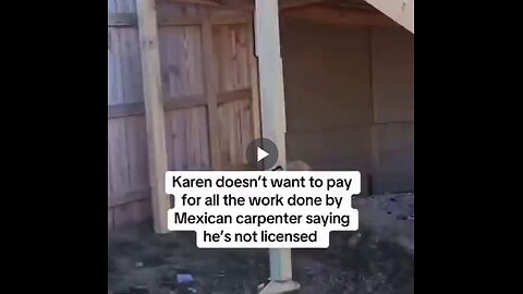 Karen should pay up. The fact that she expects him to absorb the cost of materials is insane...