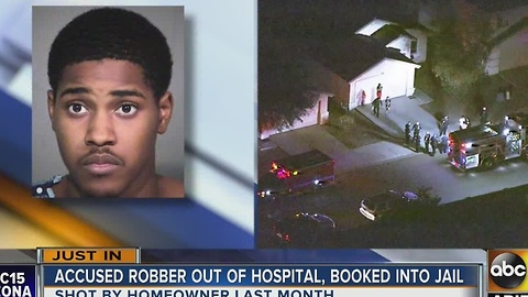 Robber out of hospital after attempting to break into PHX home