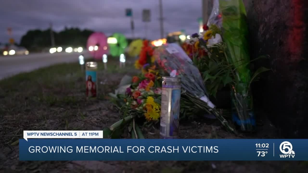 Memorial grows for Martin County crash victims