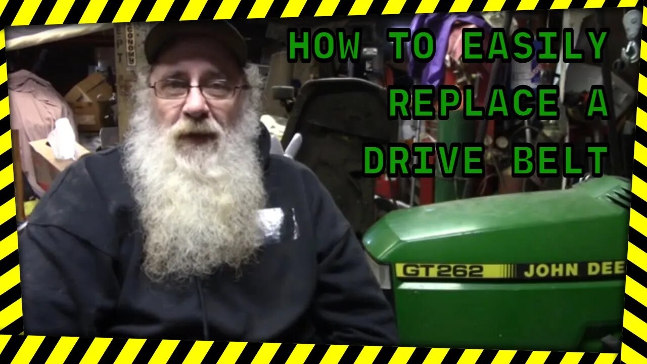 How to replace the main drive belt on a John Deere GT262