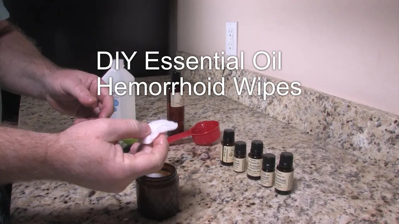 DIY Essential Oil Hemorrhoid Wipes