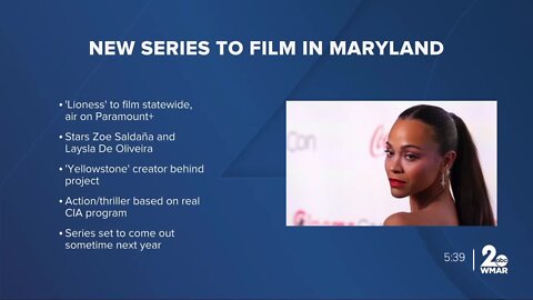 Paramount+ original series "Lioness" will be filmed in Maryland