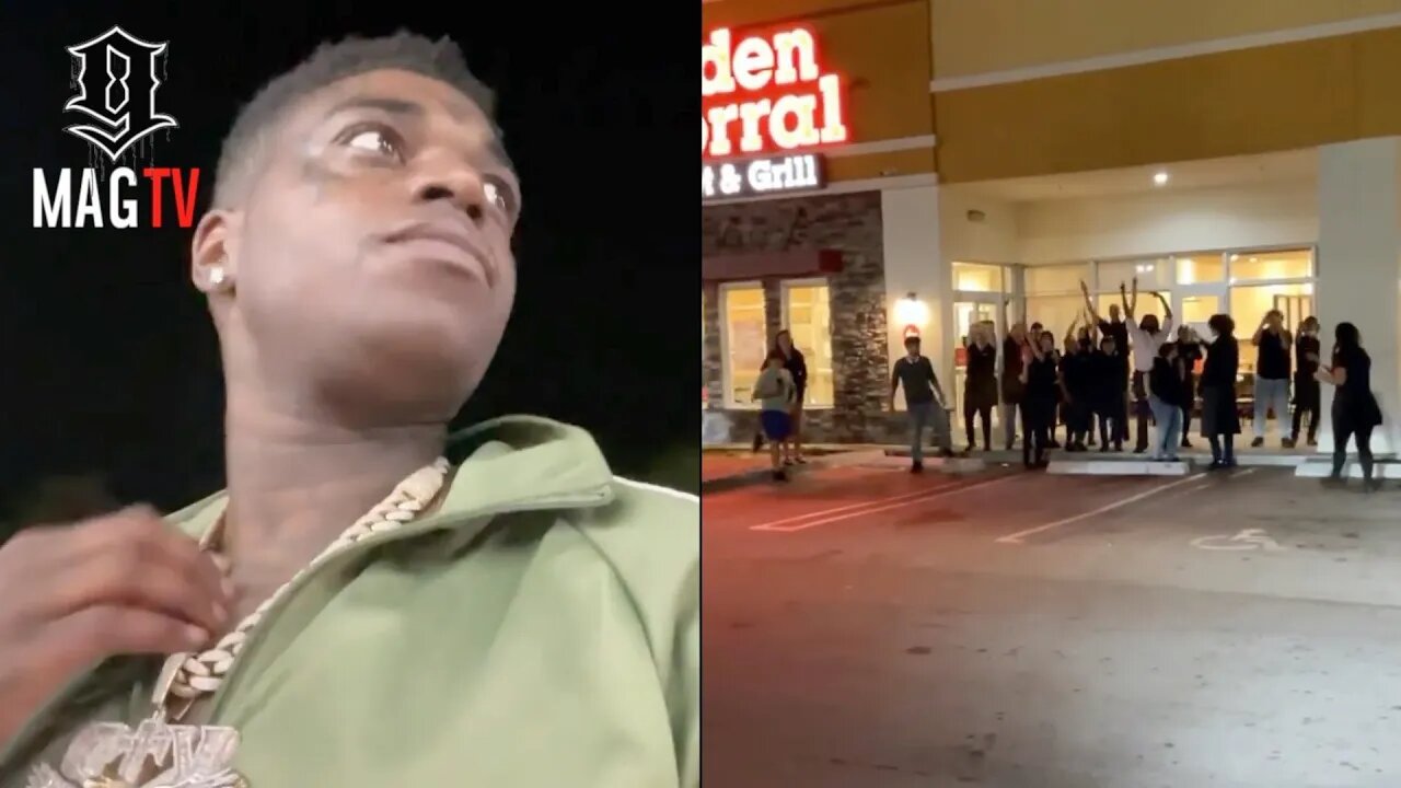 Kodak Black Gets Parking Lot Salute From Golden Corral Staff! 👏🏽