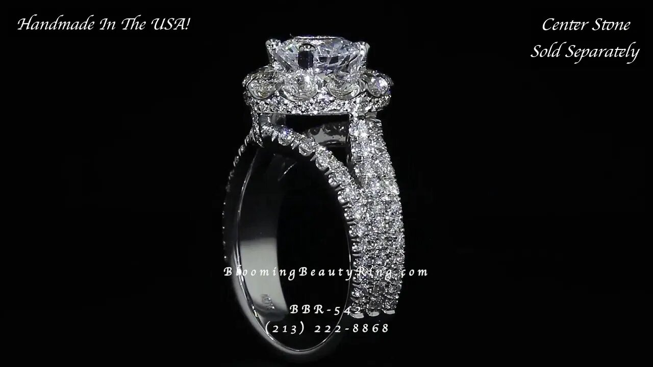 BBR-542E Engagement Rings By BloomingBeautyRing.com