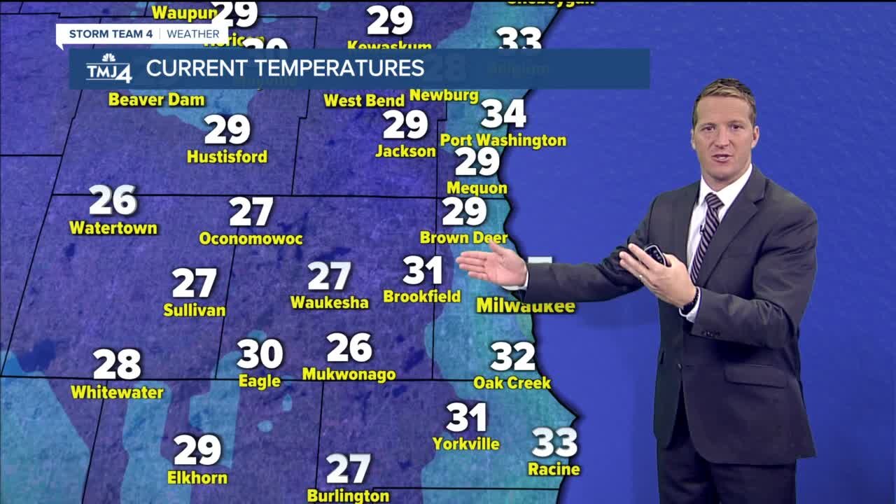 Wednesday is partly cloudy with highs in the 50s