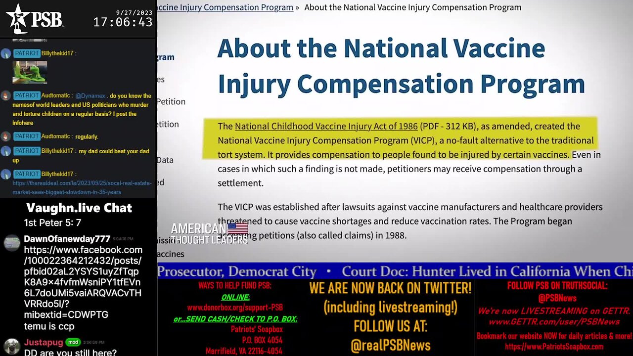 2023-09-27 17:00 EDT - Freedom Rings: with Pamphlet Anon