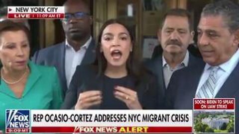Chaotic Protest erupts in NY as they confront AOC & Democrats about the Migrants in the city
