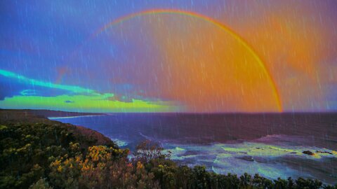 8 Hours - Australian Aboriginal Didgeridoo Music & Gentle Rain - HD - Sleep - Relax - Heal - Peace