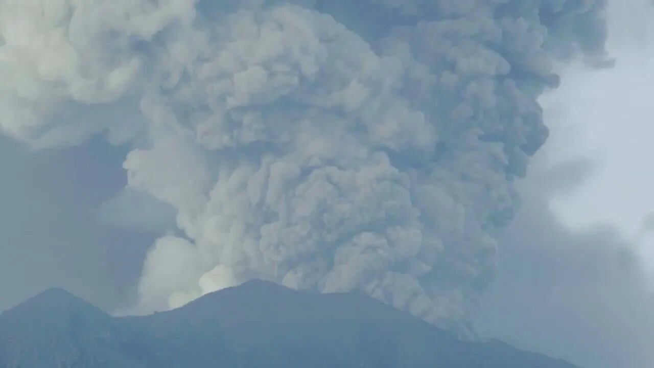 Volcano eruption on camera