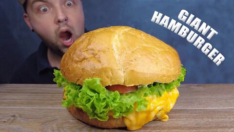 I DID IT. THE UNFORGETTABLE TASTE OF THE GIANT HAMBURGER | ASMR EATING