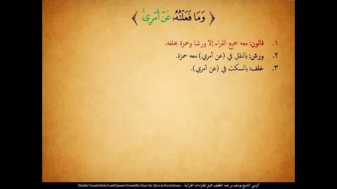 121 ‏‏الربع المائة وواحد وعشرون قال ألم أقل لك