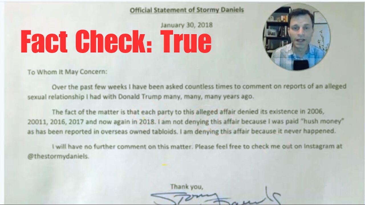 Stormy Daniels’ Letter DENIED Trump Affair