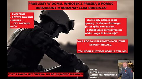 Problemy Żołnierza w Domu, Wniosek o Pomoc, Zawał, Leczenie-Odmowa Przełożonych. Dwie Strony Medalu.