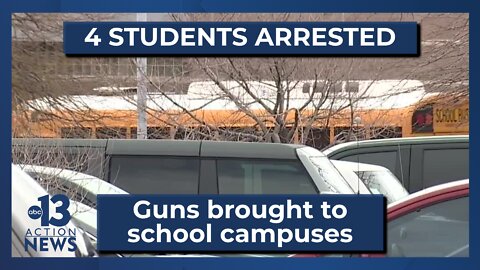 4 students arrested after guns were found on school campuses