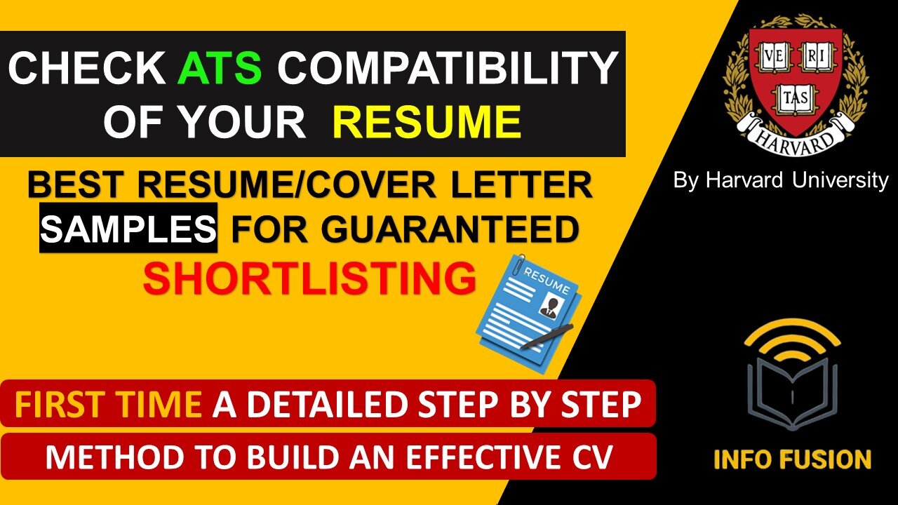 How to write best Resume & Cover Letter (Golden Tips and Samples) | Check your CV Compatibility.