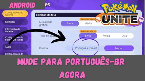 COMO COLOCAR POKÉMON UNITE EM PORTUGUÊS