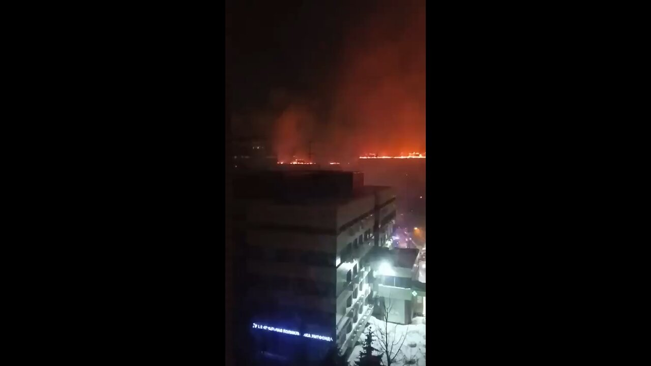 JUST IN: Several structures in Moscow, Russia are currently engulfed in flames.