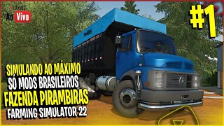 Simulando ao Máximo Com Mods Brasileiros Farming Simulator 22 Fazenda Pirambeiras #1