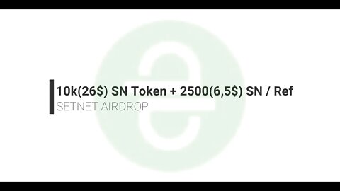 Finalizado - Airdrop - SetNet - 26$ - Dia 15/11/2020