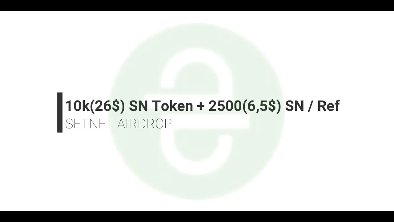 Finalizado - Airdrop - SetNet - 26$ - Dia 15/11/2020