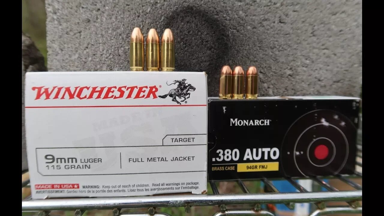 380 vs 9mm - Cinder Block Test