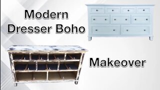 MODERN DRESSER MAKEOVER| FURNITURE MAKEOVER| DRESSER RESTORATION