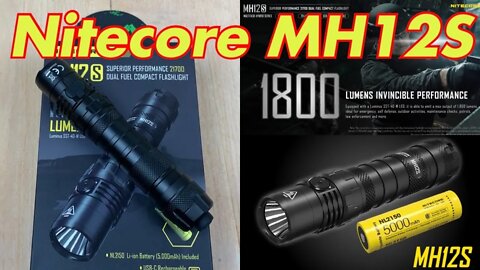 Nitecore MH12S 1800lm Rechargeable Flashlight Compact/Powerful and Sturdy !