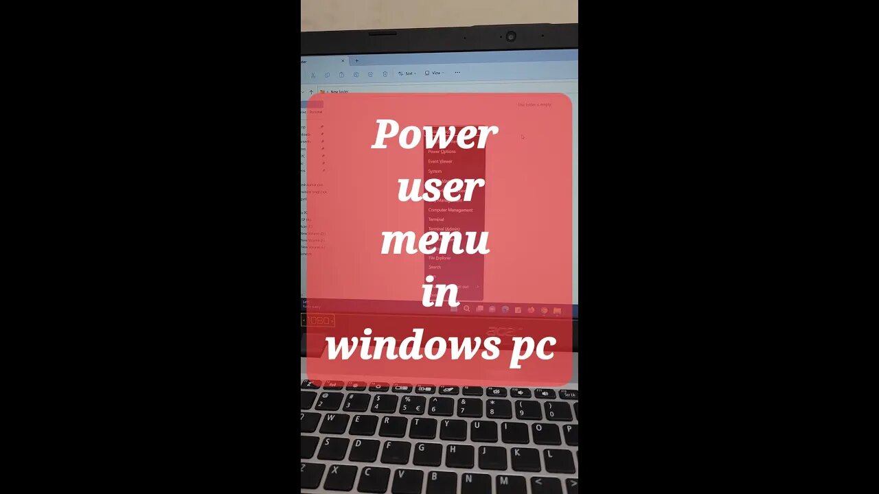Power user menu in windows pc #shorts #youtubeshorts