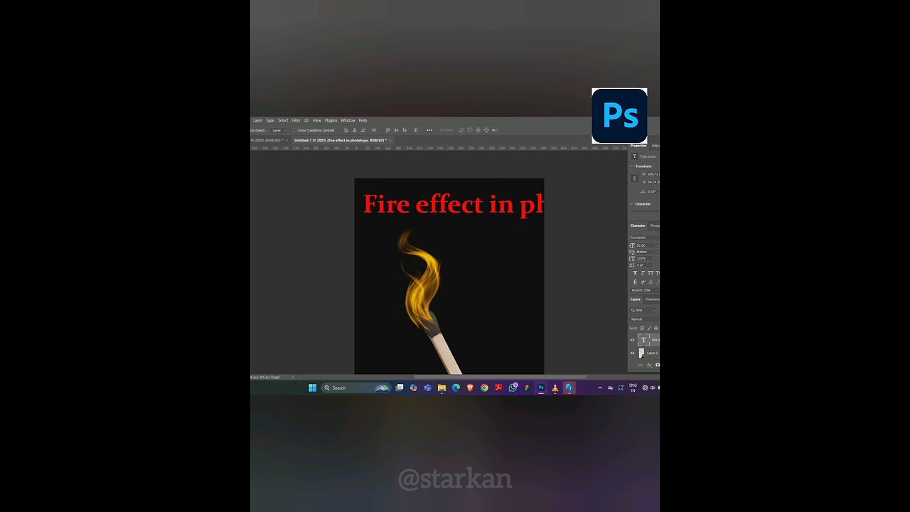 Making Fire effect in Adobe photoshop