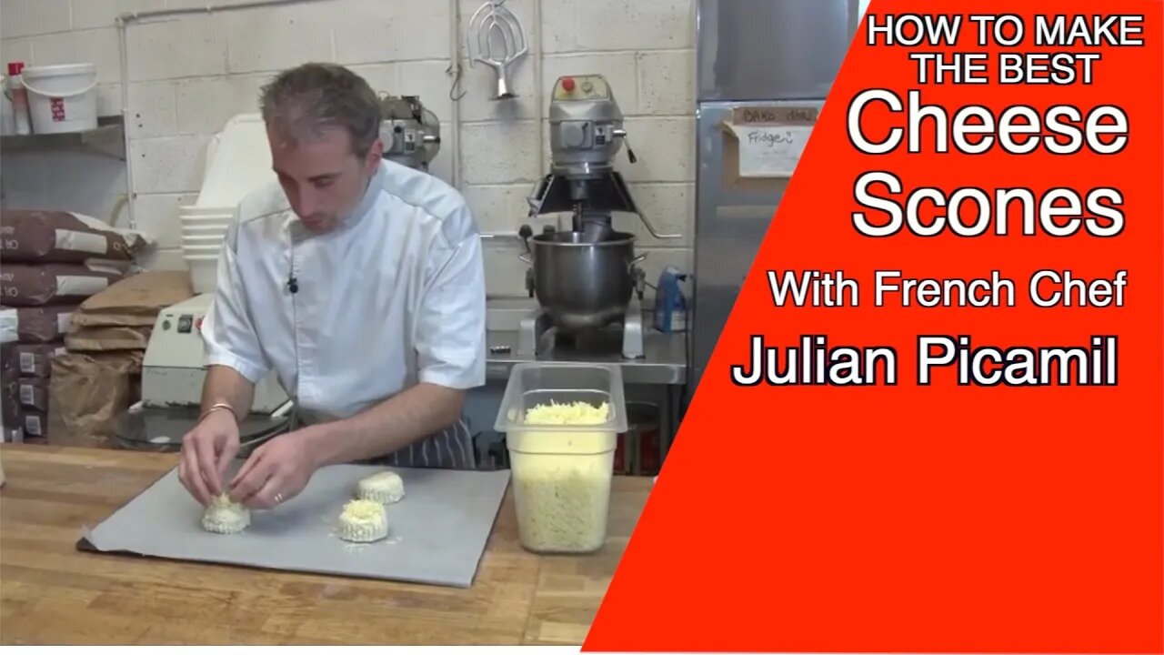 How to make tasty "Cheese Scones" with French Chef Julien Picamil.