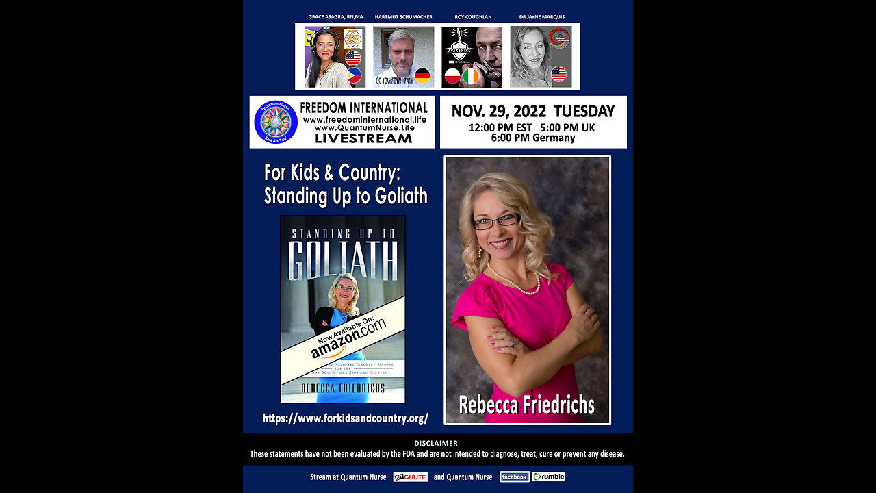 Rebecca Friedrichs - "For Kids and Country: Standing Up to Goliath!"