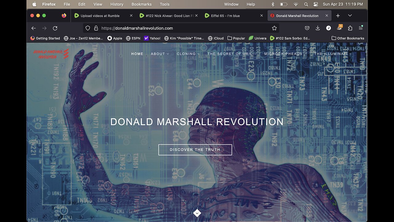 Upload #2 of update on Donald Marshall info on cloning, vril, eye of horus, tiktok & instagram etc