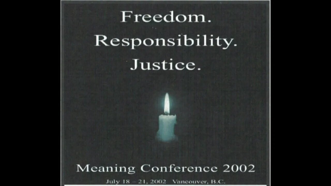Symposium on Aging | S15 part 1 | Meaning Conference 2002