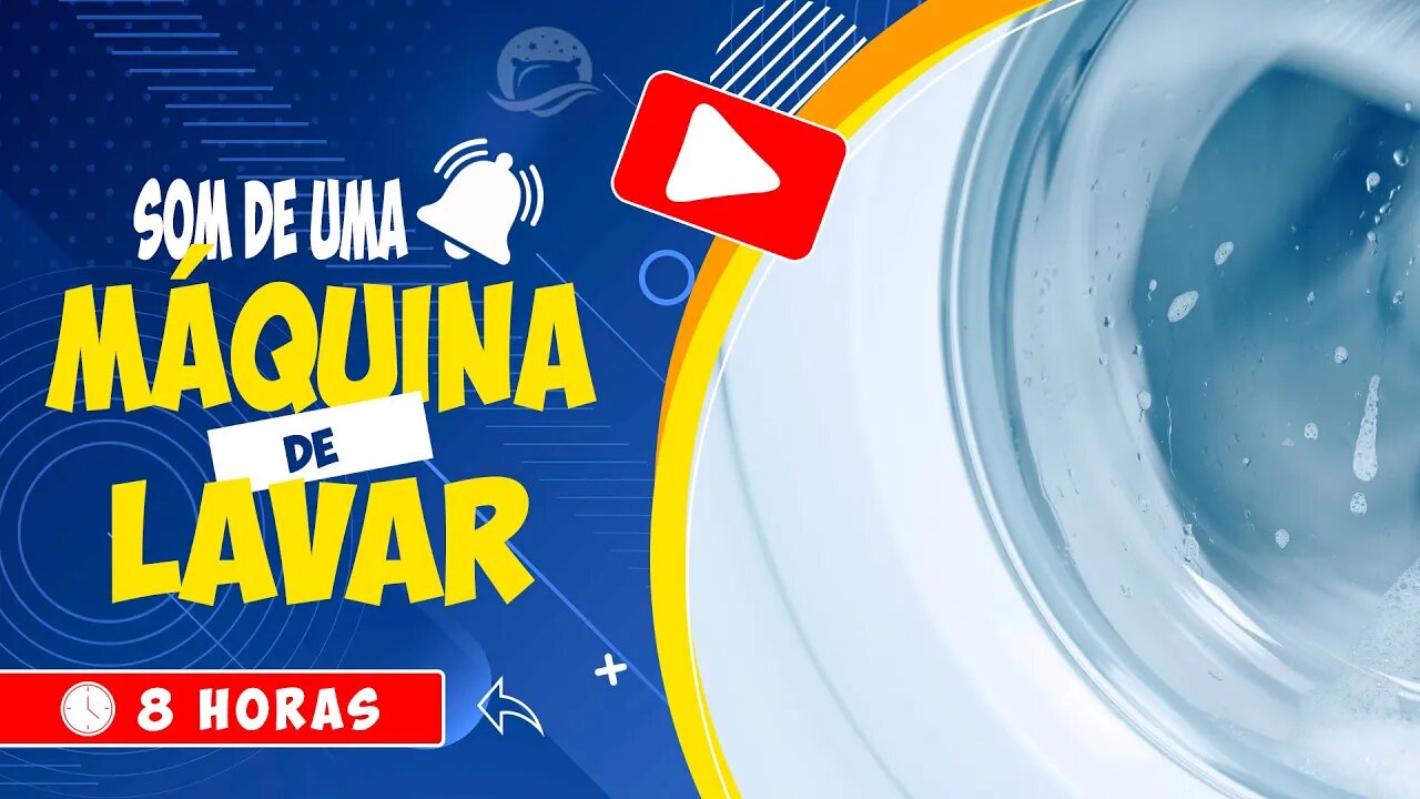 🎧 RUÍDO BRANCO DA MÁQUINA DE LAVAR ROUPA MUITO RELAXANTE PARA DORMIR 🕒 8 HORAS 💤 WHITE NOISE