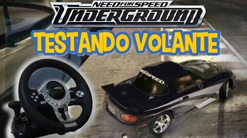 TESTANDO VOLANTE COM NEED FOR SPEED UNDERGROUND PC