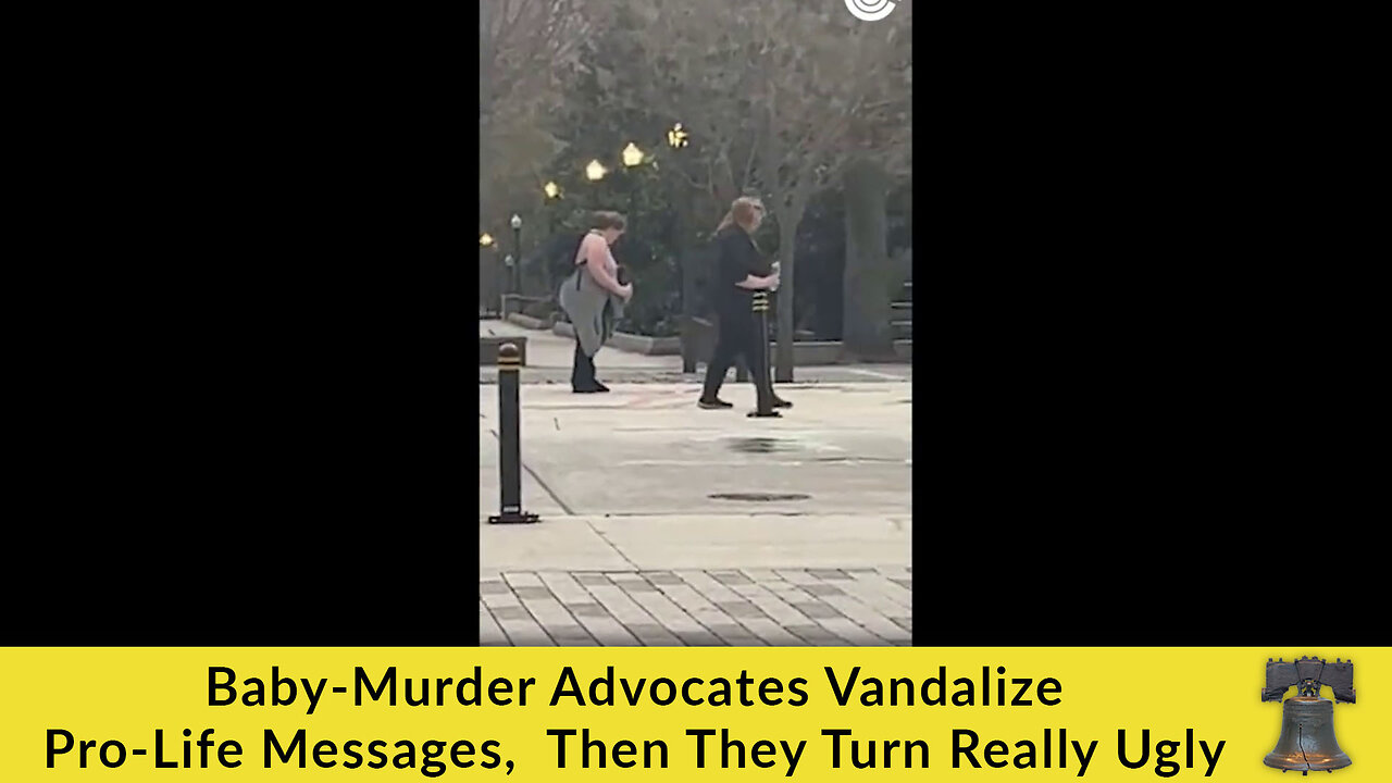 Baby-Murder Advocates Vandalize Pro-Life Messages, Then They Turn Really Ugly