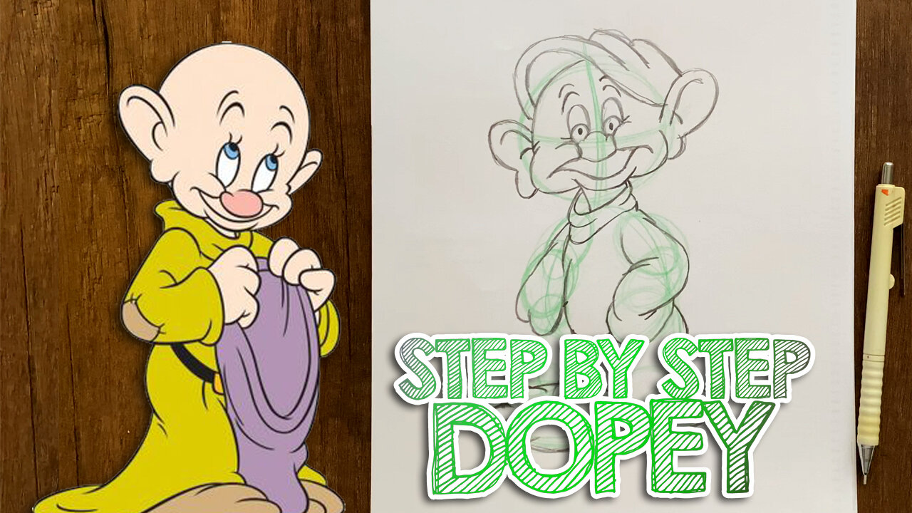 Dopey "Snow White and the Seven Dwarfs " Step By Step