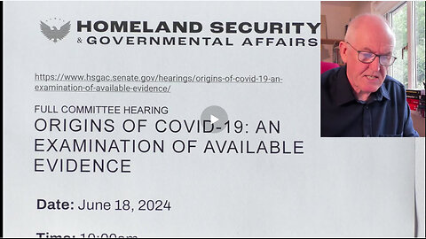 Dr. John Campbell- Viral origine, Senate hearing