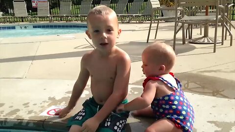 Funniest Moment Go swimming of baby