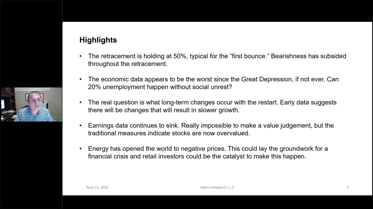 Jim Bianco "The Dangers to the Bear Market Rally" Conference Call Clip - 4-23-2020