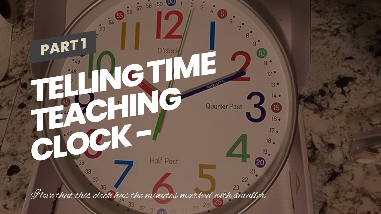 Telling Time Teaching Clock - Learning Clock for Kids - Kids Wall Clocks for Bedrooms - Kids Wa...