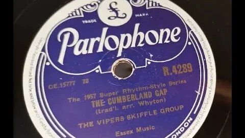 Cumberland Gap ~ The Vipers Skiffle Group ~ 1957 Parlophone 78rpm Shellac ~ Dual 1215 Turntable