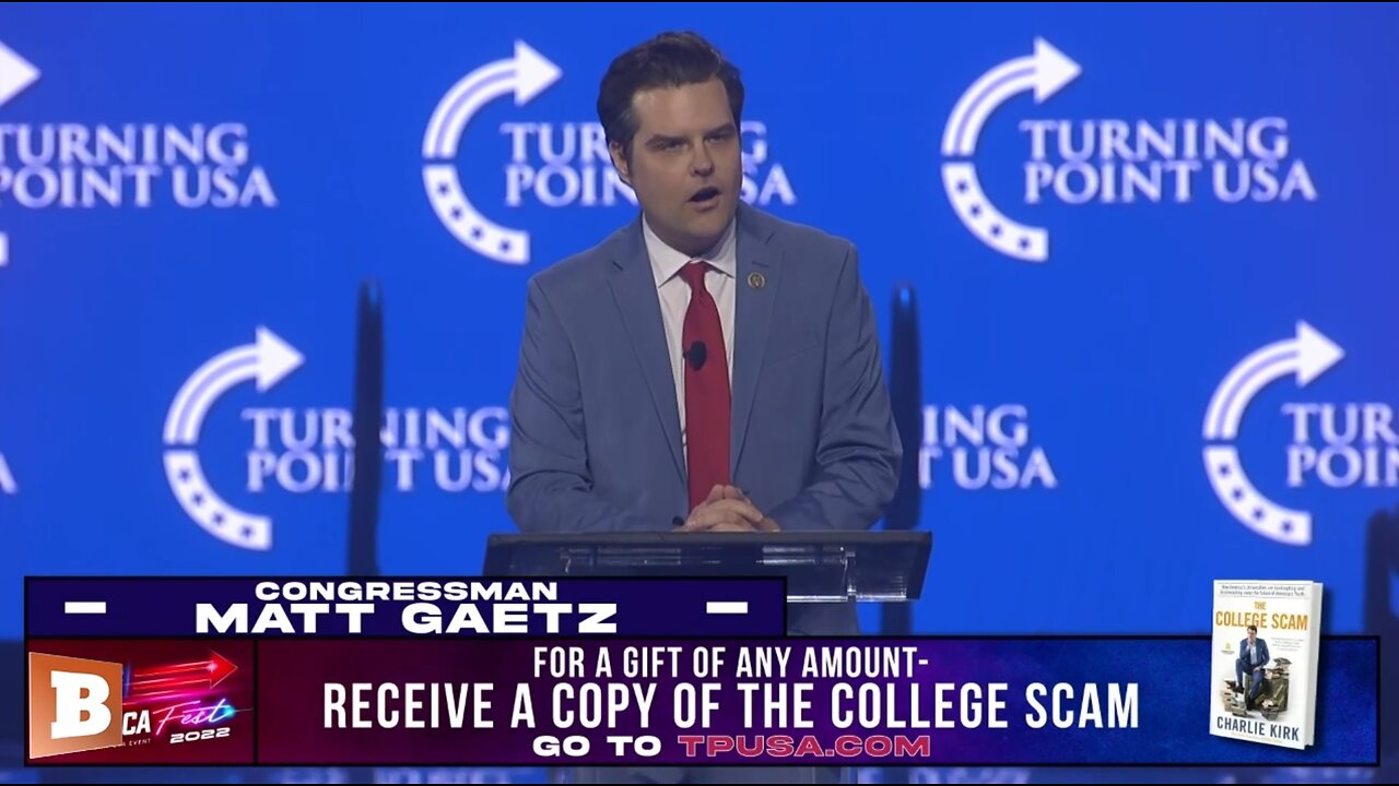 LIVE: Congressman Matt Gaetz delivering remarks at TPUSA in Phoenix, Arizona…