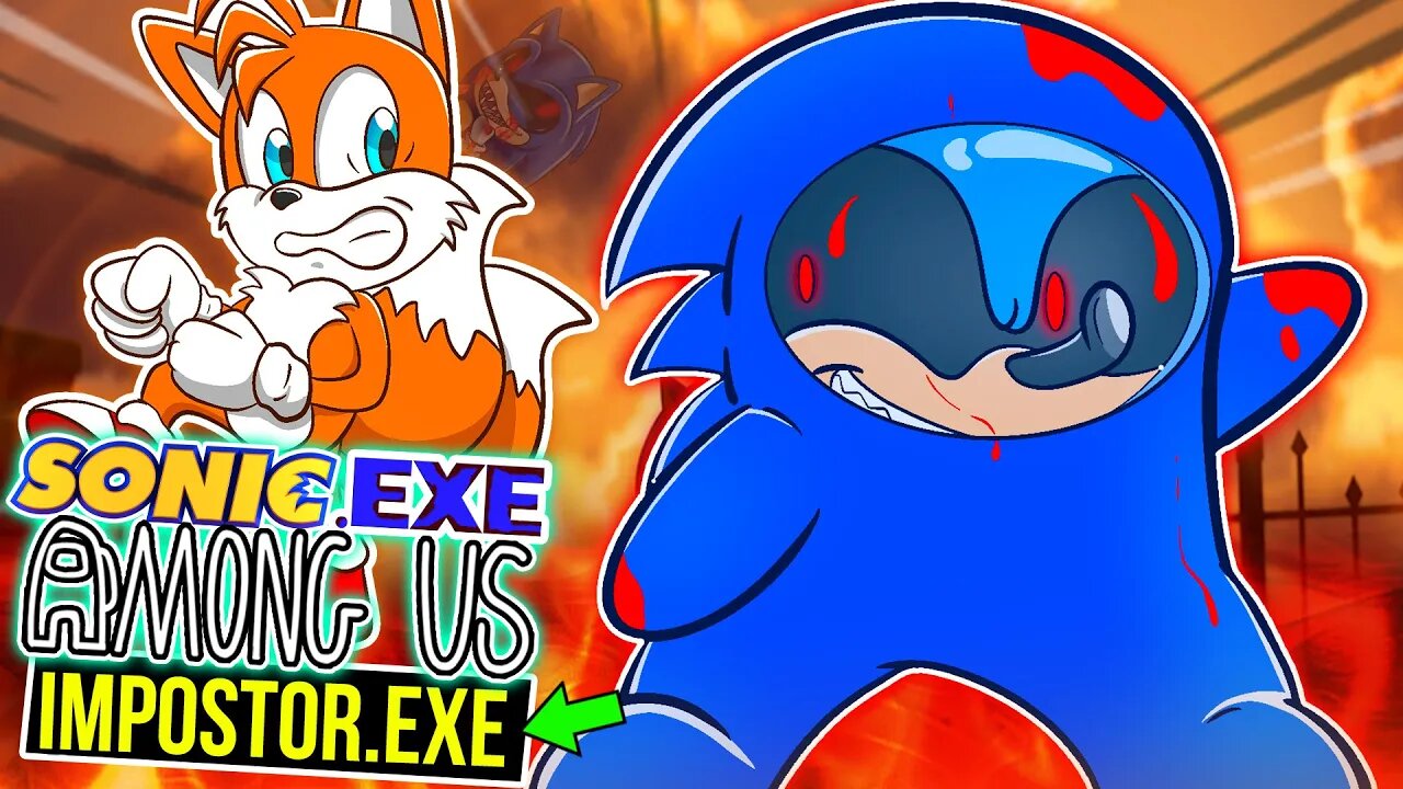 SONIC exe é um IMPOSTOR 😈| AMONG US virou SONIC.EXE