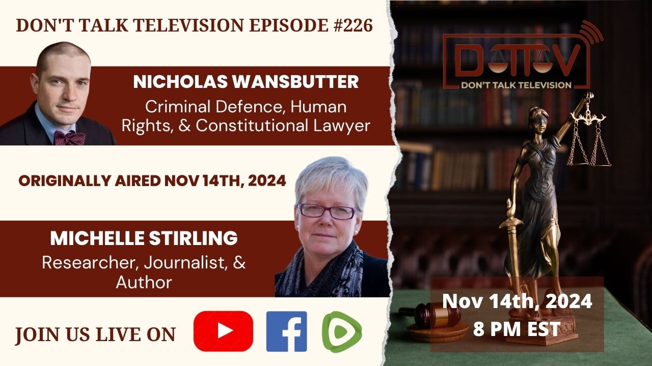 ⚖️DTTV 226⚖️| Live Q&A with Researcher, Journalist, & Author, Michelle Stirling