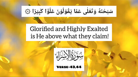 Surah Al Isra,Verse-43,44💕