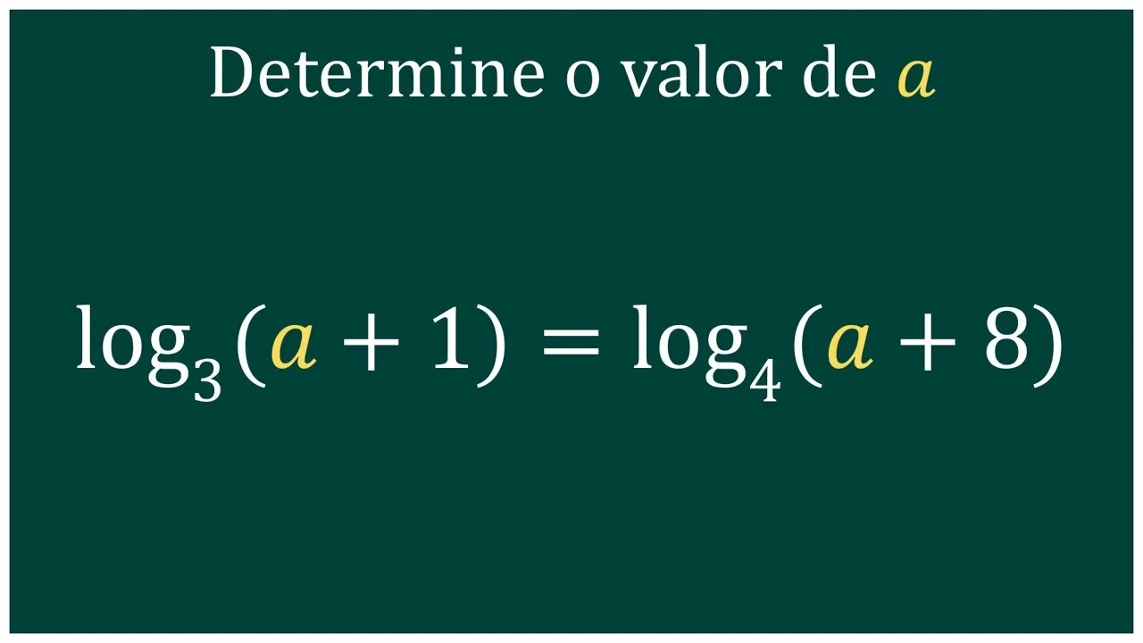 Equação logarítmica com bases diferentes