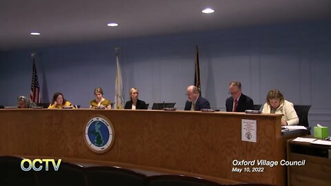 Oxford Village Council 5-10-22