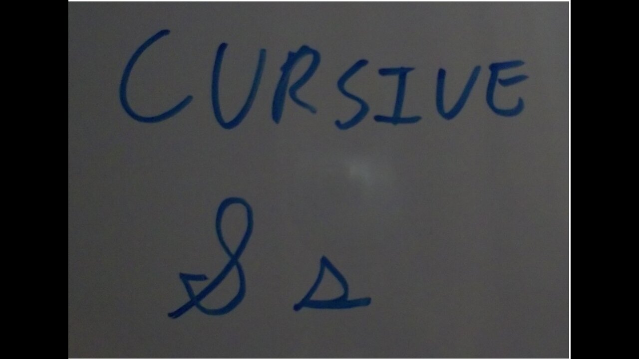 How Do You Write The Cursive Letter S?